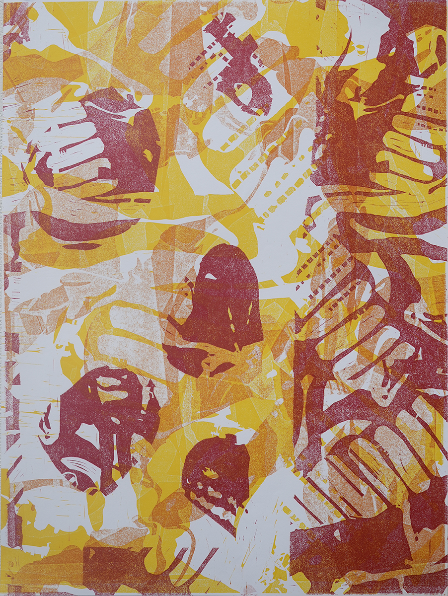 Forgotten  • Relief, Pressure Print Monoprint 2023